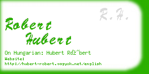 robert hubert business card